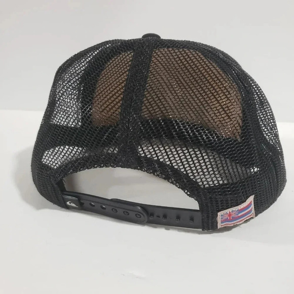 Quicksilver Aloha Hawaii White/Black Mesh,Snapback Mens Trucker Hat. - Picture 3 of 7